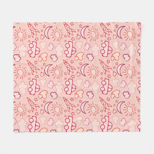 achtergrond speelgoed fleece deken (Voorkant (Horizontaal))