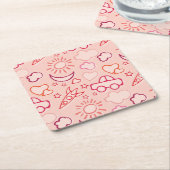 achtergrond speelgoed kartonnen onderzetters (Schuin)