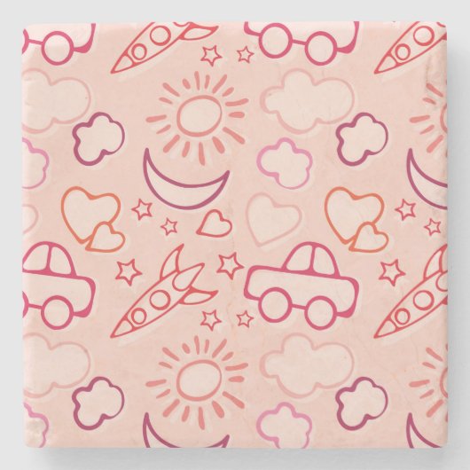 achtergrond speelgoed stenen onderzetter (Voorkant)