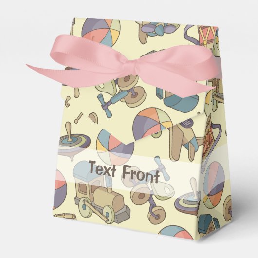 Achtergrond speelgoedpictogrammen bedankdoosjes (Voorkant Zijde)