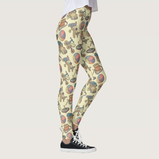 Achtergrond speelgoedpictogrammen leggings (Rechts)