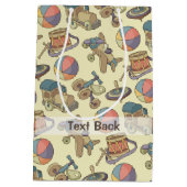 Achtergrond speelgoedpictogrammen medium cadeauzakje (Achterkant)