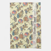 Achtergrond speelgoedpictogrammen theedoek (Verticaal)