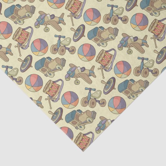 Achtergrond speelgoedpictogrammen tissuepapier (Detail)