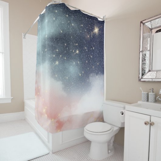 Achtergrond Starry Sky Douchegordijn (In situ)