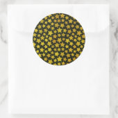 Achtergrond ster ronde sticker (Tas)