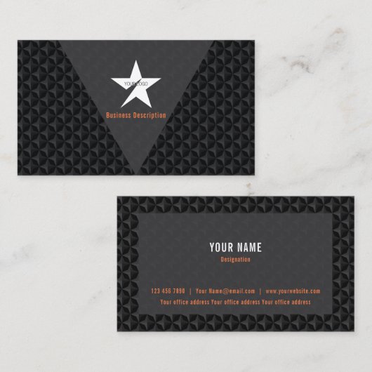 Achtergrond ster visitekaartje (Voorkant / Achterkant)