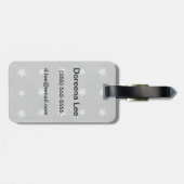 Achtergrond sterren met textielpatroon bagagelabel (Achterkant horizontaal)