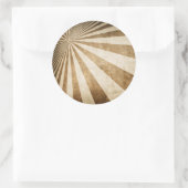 Achtergrond streeppatroon ronde sticker (Tas)