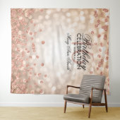 Achtergrond Sweet 16 Roze Gouden Lichtjes Confetti Wandkleed (In Situ (horizontaal))