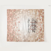 Achtergrond Sweet 16 Roze Gouden Lichtjes Confetti Wandkleed (Voorkant (horizontaal))