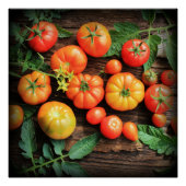 Achtergrond tomaat perfect poster (Voorkant)