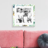 Achtergrond tropische oliefamilie foto canvas afdruk (Insitu (Woonkamer))
