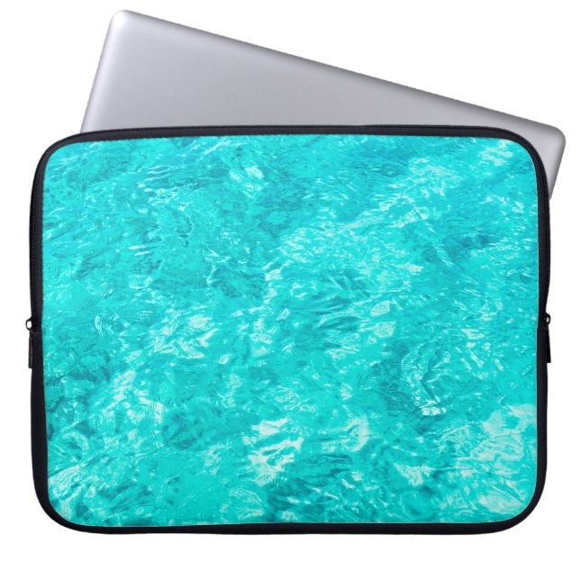 Achtergrond turkooizen waterpoel laptop sleeve (Voorkant)