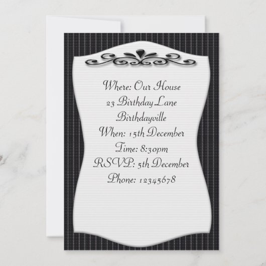  achtergrond - uitnodiging van de partij van Birth (Achterkant)