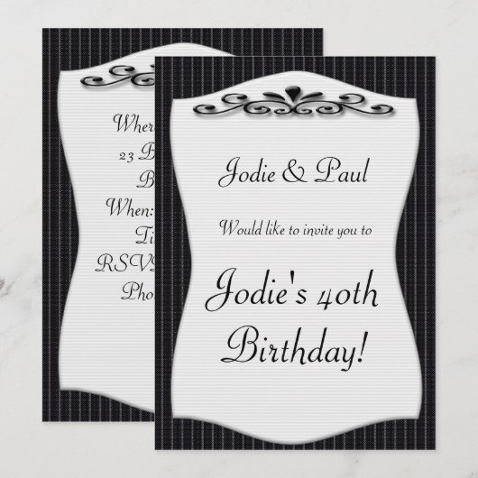  achtergrond - uitnodiging van de partij van Birth (Voorkant / Achterkant)