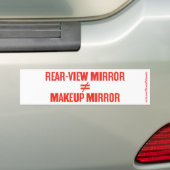 ACHTERGROND UITZICHT MIRROR... BUMPERSTICKER (Op auto)