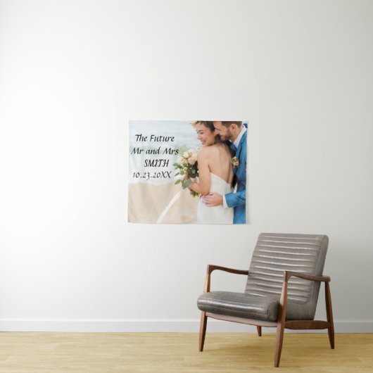 Achtergrond van aangepaste virtuele engagementpart wandkleed (In Situ (horizontaal))