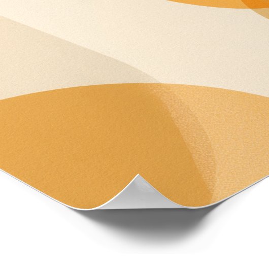 Achtergrond van afgeronde vormen in warme tinten poster (Hoek)