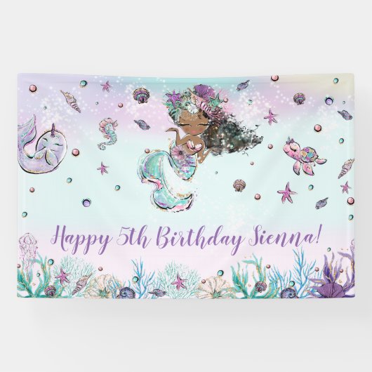 Achtergrond van Afrikaanse zeemeermaidepool op zat Spandoek (Horizontaal)