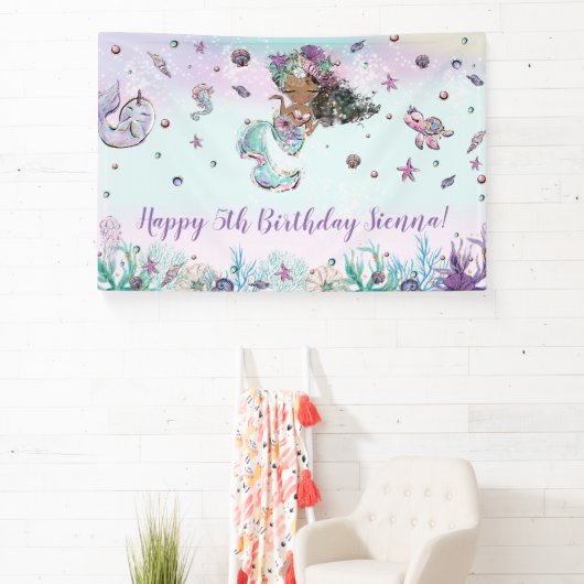 Achtergrond van Afrikaanse zeemeermaidepool op zat Spandoek (Insitu)