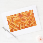 Achtergrond van alfabetvormige spaghetti rechthoekige sticker (Envelop)