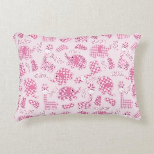 achtergrond van babymeisje accent kussen (Voorkant)