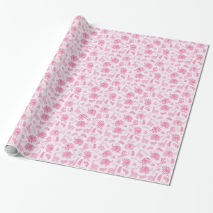 achtergrond van babymeisje cadeaupapier