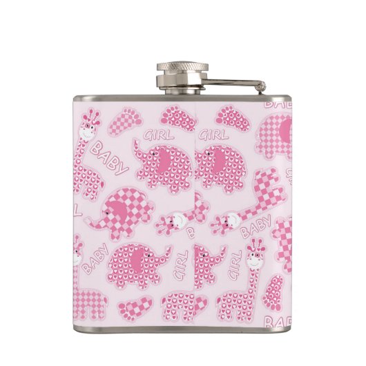 achtergrond van babymeisje heupfles (Achterkant)