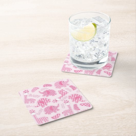 achtergrond van babymeisje kartonnen onderzetters (Insitu)