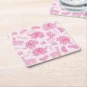 achtergrond van babymeisje kartonnen onderzetters (Schuin)