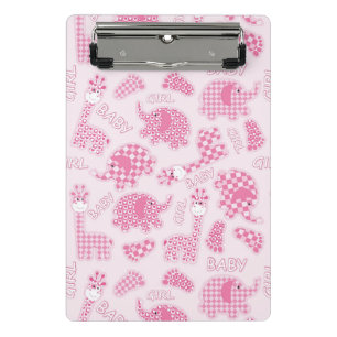 achtergrond van babymeisje mini klembord