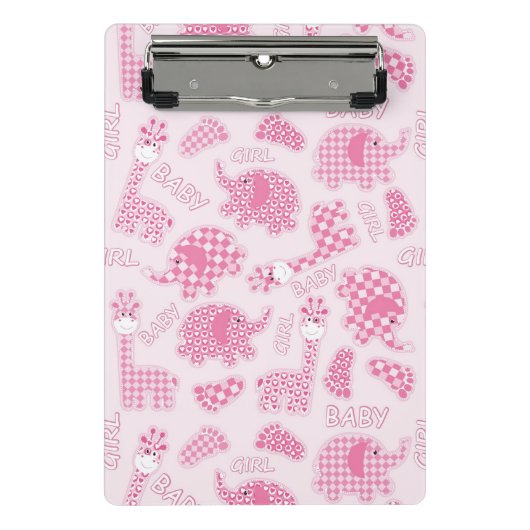 achtergrond van babymeisje mini klembord (Voorkant)