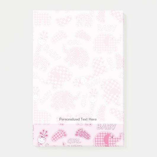 achtergrond van babymeisje post-it® notes (Voorkant)