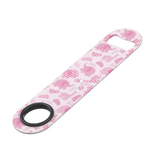 achtergrond van babymeisje speed flessenopener (Voorkant Gekanteld)