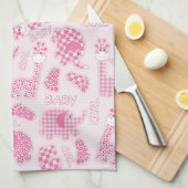 achtergrond van babymeisje theedoek (Quarter Fold)