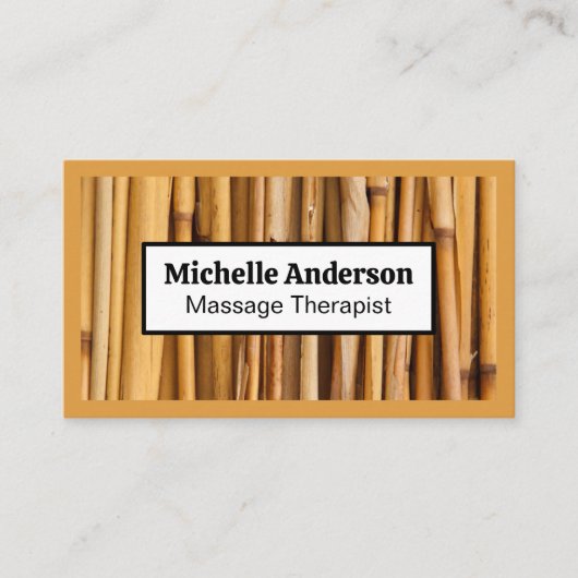 Achtergrond van Bamboe Visitekaartje (Voorkant)