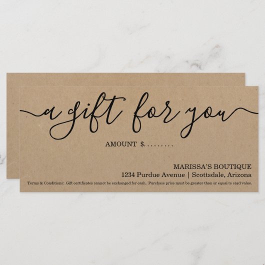 Achtergrond van bedrijfscadeaucertificaat (Voorkant / Achterkant)