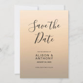 Achtergrond van beige Ombre Save The Date (Voorkant)