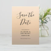 Achtergrond van beige Ombre Save The Date (Staand voorkant)