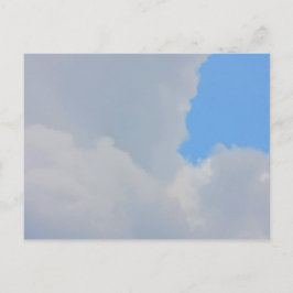Achtergrond van blauwe lucht en wolken. briefkaart