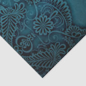 Achtergrond van blauwgroen ontwerp van kant tissuepapier (Detail)