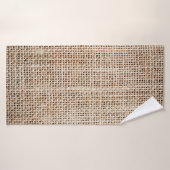 Achtergrond van bolap-hessian badhanddoek (Badhanddoek)