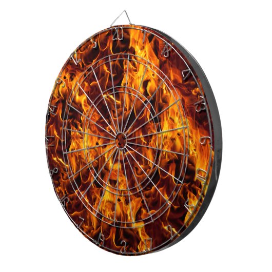 Achtergrond van brandweerpatroon dartbord (Voorkant Rechts)