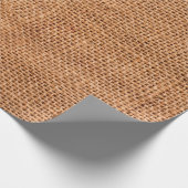 Achtergrond van bruine breidoek of rugdoek cadeaupapier (Hoek)