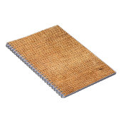 Achtergrond van bruine breidoek of rugdoek notitieboek (Rechterzijde)