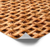 Achtergrond van bruine breidoek of rugdoek poster (Hoek)