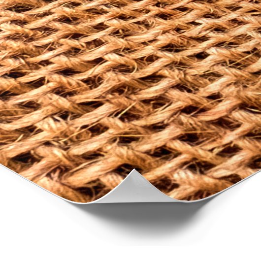 Achtergrond van bruine breidoek of rugdoek poster (Hoek)