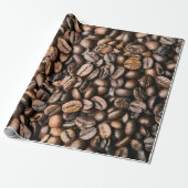 Achtergrond van bruine koffie cadeaupapier (Uitgerold)