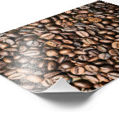 Achtergrond van bruine koffie foto afdruk (Hoek)